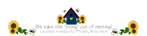 Bumble Bee Rentals -- Price County -- Apartments, Commercial Rentals, and Party Tables & Chairs